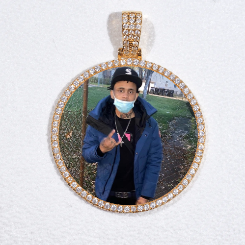 MEDIUM 3D CIRCLE CUSTOM PICTURE PENDANT