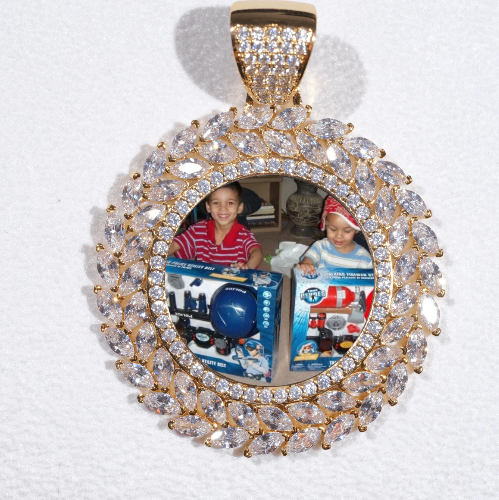 Large 3D Wheat Ear Custom Picture Pendant
