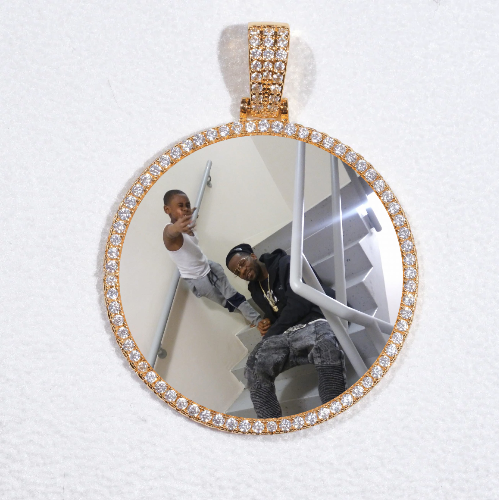 MEDIUM 3D CIRCLE CUSTOM PICTURE PENDANT