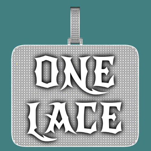 CUSTOM LETTER NECKLACE 3D BIG SQUARE