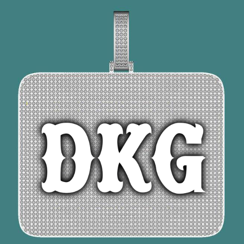 CUSTOM LETTER NECKLACE 3D BIG SQUARE