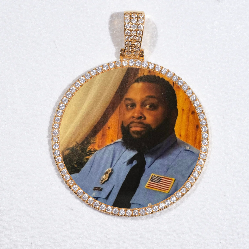 MEDIUM 3D CIRCLE CUSTOM PICTURE PENDANT