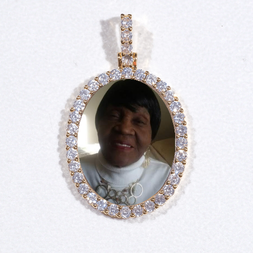 3D Oval Custom Picture Pendant