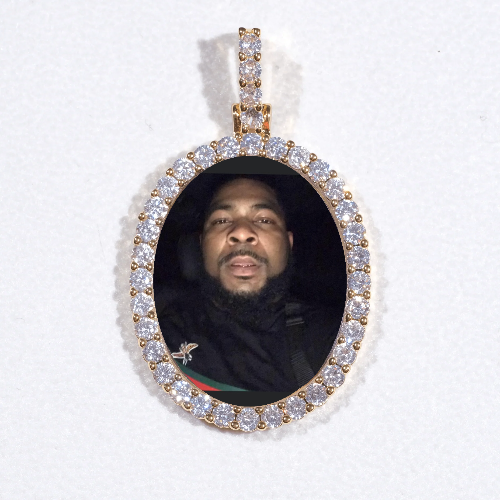 3D Oval Custom Picture Pendant
