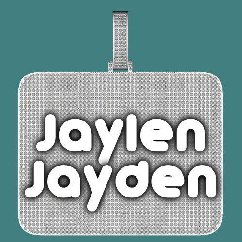 CUSTOM LETTER NECKLACE 3D BIG SQUARE
