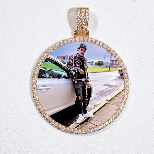 MEDIUM 3D CIRCLE CUSTOM PICTURE PENDANT