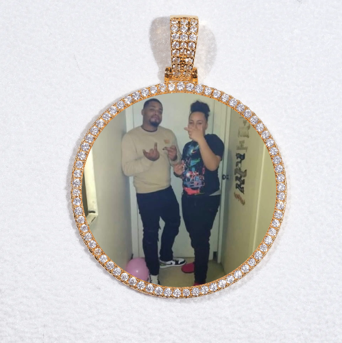MEDIUM 3D CIRCLE CUSTOM PICTURE PENDANT