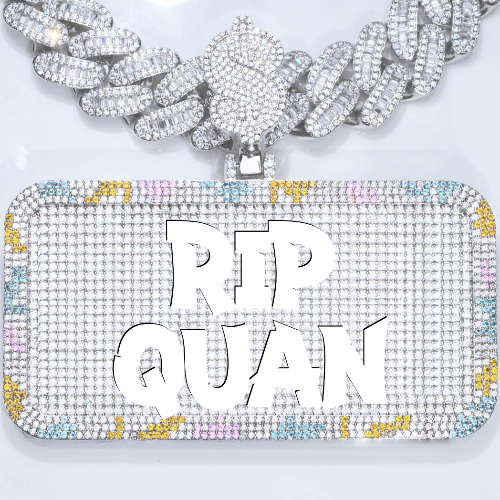 CUSTOM LETTER NECKLACE 3D COLORFUL SQUARE