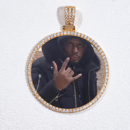 MEDIUM 3D CIRCLE CUSTOM PICTURE PENDANT