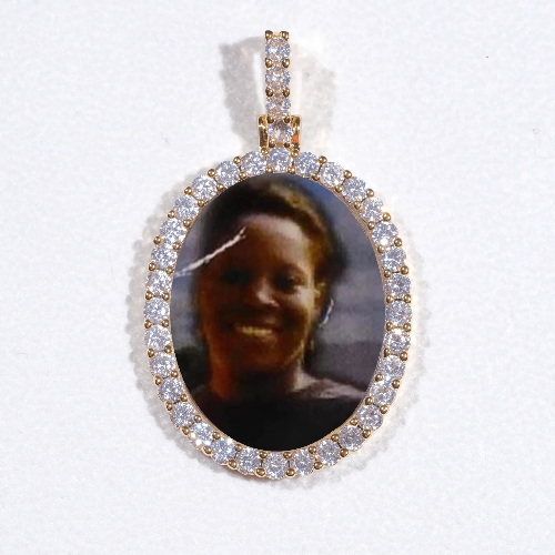 3D Oval Custom Picture Pendant