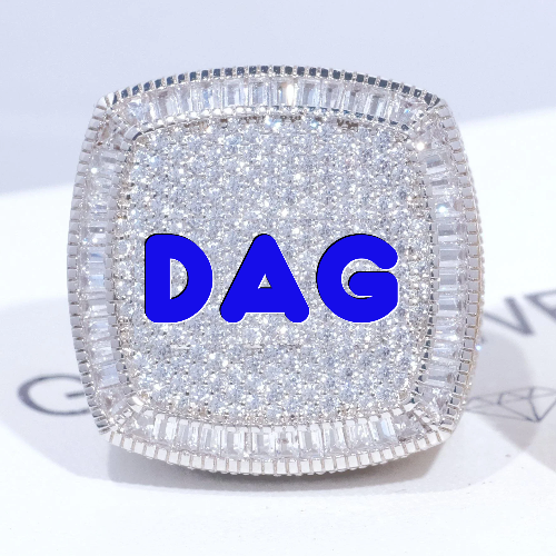 CUSTOM LETTER 3D ICED RING