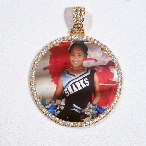 MEDIUM 3D CIRCLE CUSTOM PICTURE PENDANT