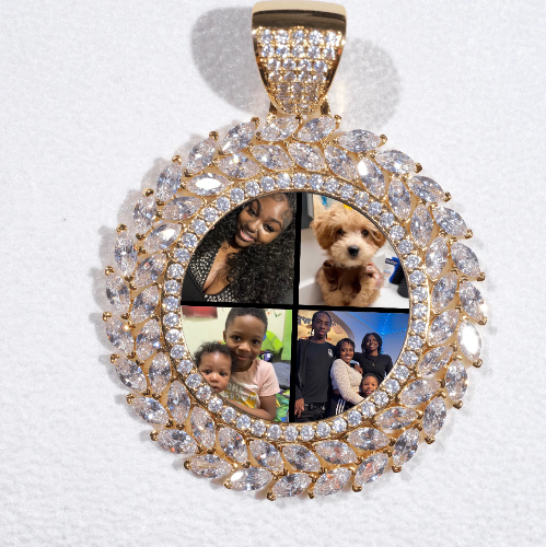 Large 3D Wheat Ear Custom Picture Pendant