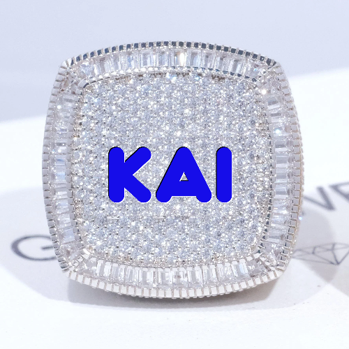 CUSTOM LETTER 3D ICED RING
