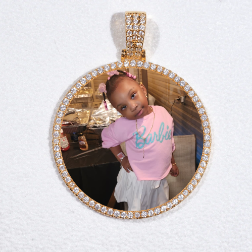 MEDIUM 3D CIRCLE CUSTOM PICTURE PENDANT