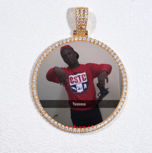 MEDIUM 3D CIRCLE CUSTOM PICTURE PENDANT