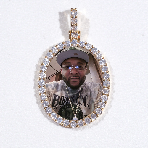 3D Oval Custom Picture Pendant