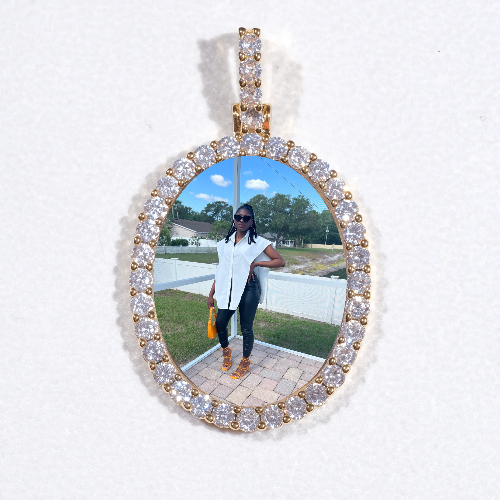 3D Oval Custom Picture Pendant