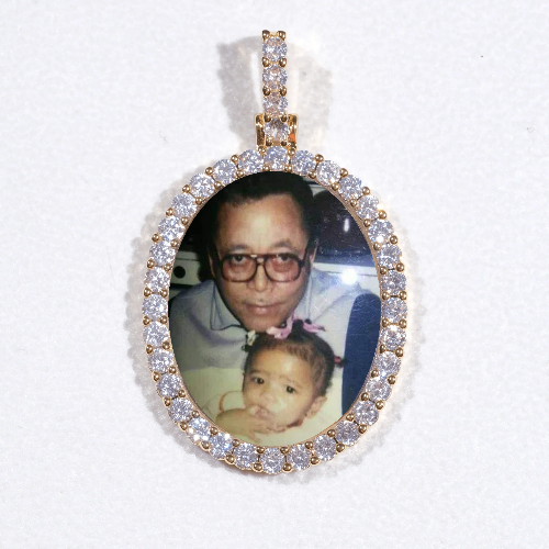 3D Oval Custom Picture Pendant