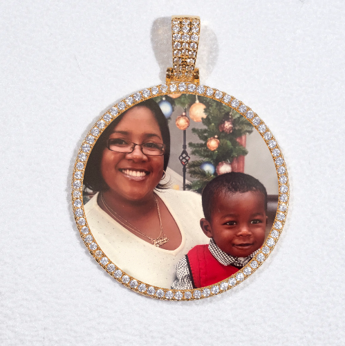 MEDIUM 3D CIRCLE CUSTOM PICTURE PENDANT