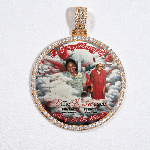 MEDIUM 3D CIRCLE CUSTOM PICTURE PENDANT
