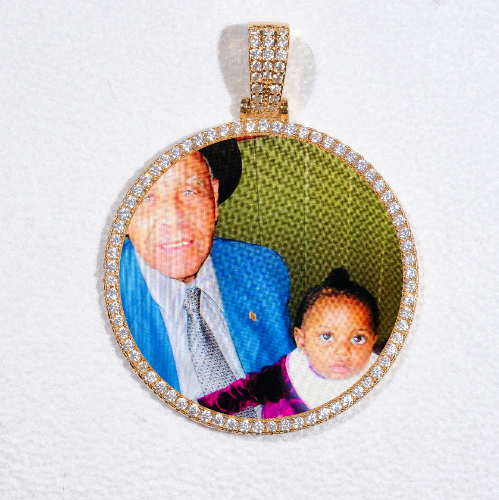 MEDIUM 3D CIRCLE CUSTOM PICTURE PENDANT