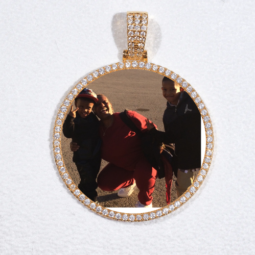 MEDIUM 3D CIRCLE CUSTOM PICTURE PENDANT