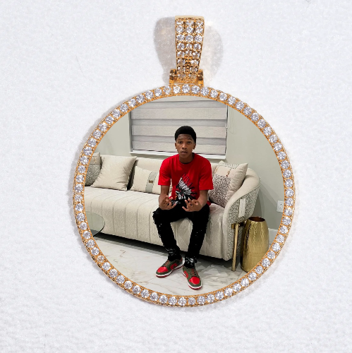 MEDIUM 3D CIRCLE CUSTOM PICTURE PENDANT
