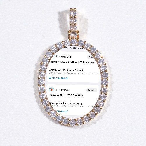 3D Oval Custom Picture Pendant