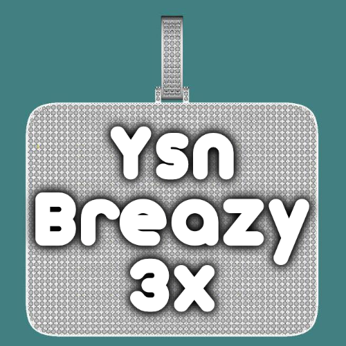 CUSTOM LETTER NECKLACE 3D BIG SQUARE