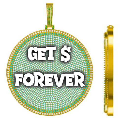 CUSTOM LETTER NECKLACE 3D BIG DISC