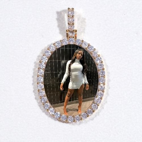 3D Oval Custom Picture Pendant