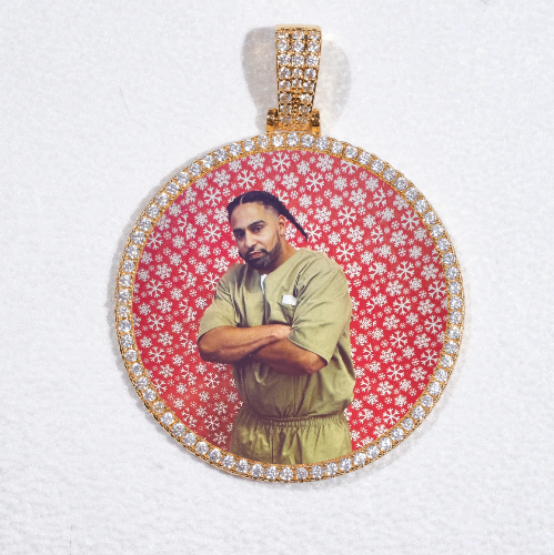MEDIUM 3D CIRCLE CUSTOM PICTURE PENDANT
