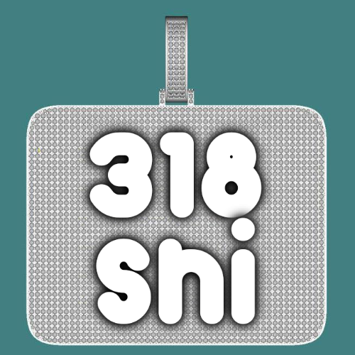 CUSTOM LETTER NECKLACE 3D BIG SQUARE