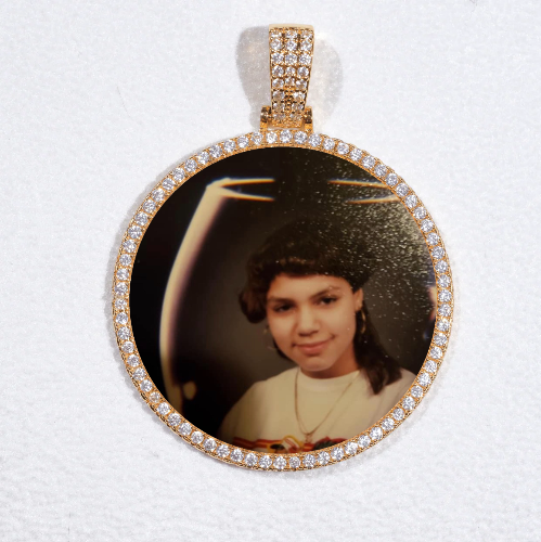 MEDIUM 3D CIRCLE CUSTOM PICTURE PENDANT