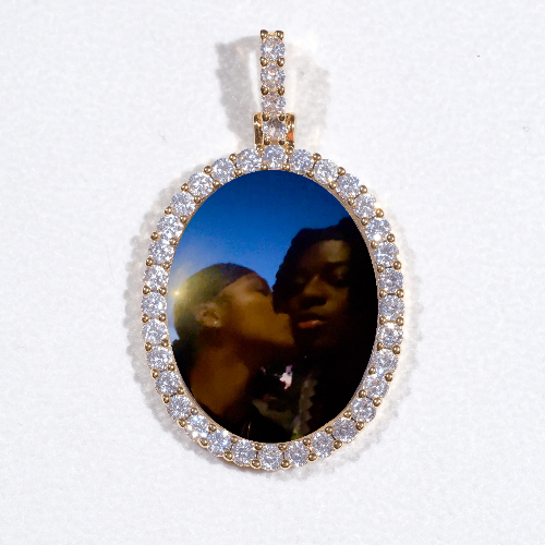 3D Oval Custom Picture Pendant