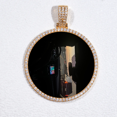 MEDIUM 3D CIRCLE CUSTOM PICTURE PENDANT