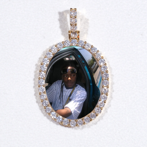 3D Oval Custom Picture Pendant
