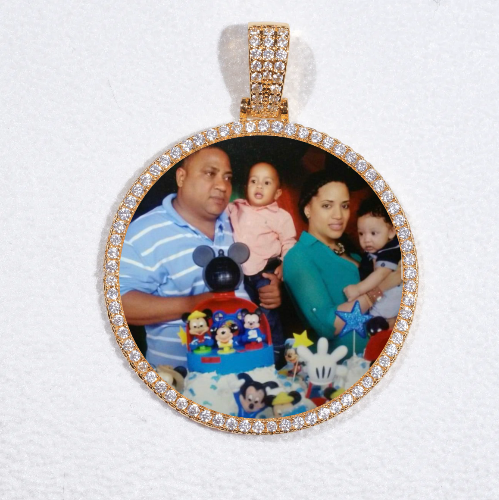 MEDIUM 3D CIRCLE CUSTOM PICTURE PENDANT