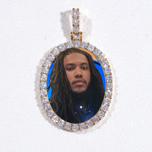 3D Oval Custom Picture Pendant