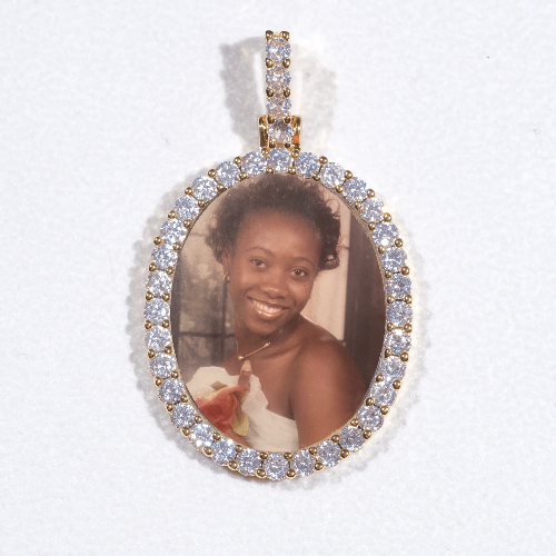 3D Oval Custom Picture Pendant