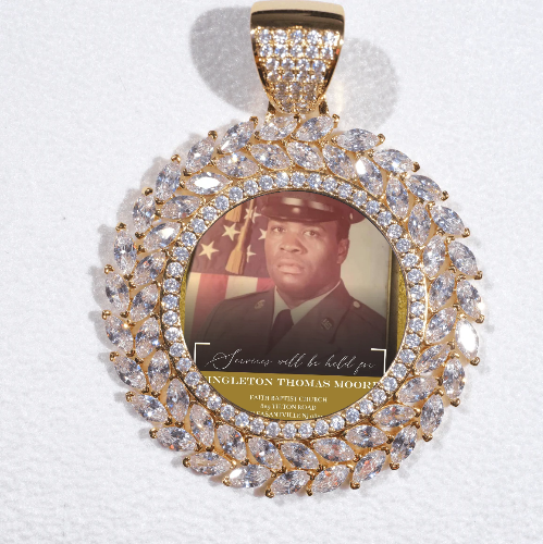 Large 3D Wheat Ear Custom Picture Pendant