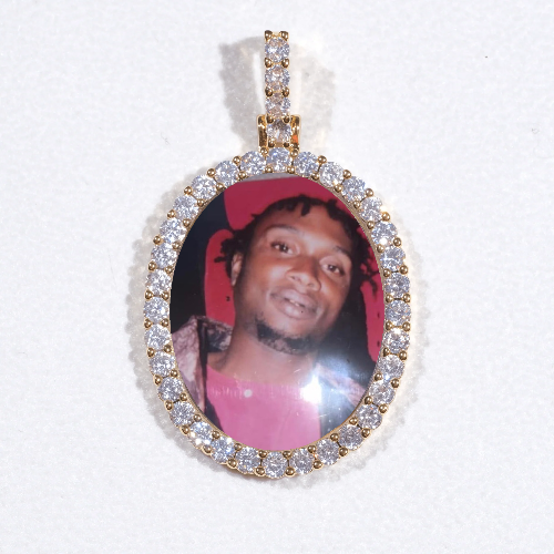 3D Oval Custom Picture Pendant