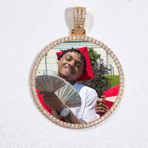 MEDIUM 3D CIRCLE CUSTOM PICTURE PENDANT