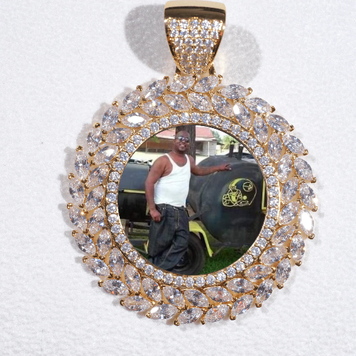 Large 3D Wheat Ear Custom Picture Pendant