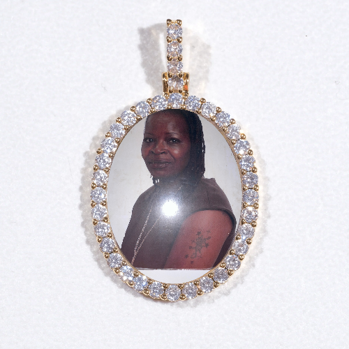 3D Oval Custom Picture Pendant