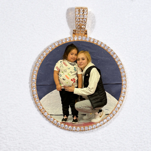 MEDIUM 3D CIRCLE CUSTOM PICTURE PENDANT