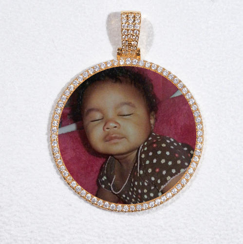 MEDIUM 3D CIRCLE CUSTOM PICTURE PENDANT