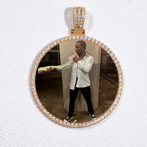 MEDIUM 3D CIRCLE CUSTOM PICTURE PENDANT