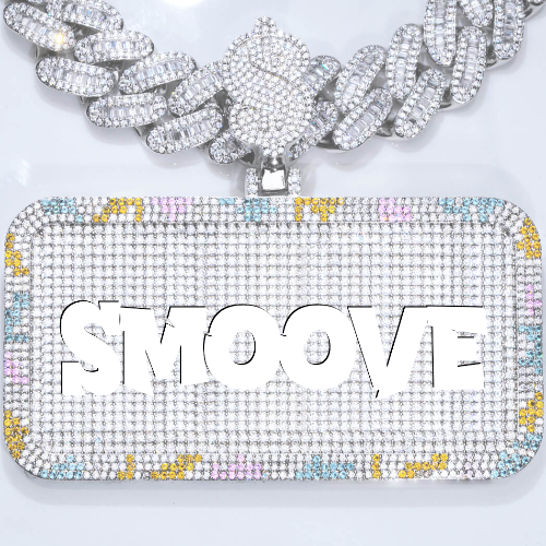 CUSTOM LETTER NECKLACE 3D COLORFUL SQUARE